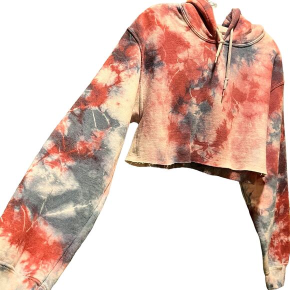 Gildan Hoodie Sweatshirt Large Crop Tie Dye Pullover Multi-color small - Picture 6 of 9